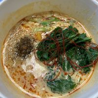 Spicy ramen at The Workshop Vegetarian Cafe in North Vancouver