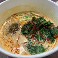 Spicy ramen to go at The Workshop Vegetarian Cafe in North Vancouver