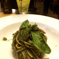 Pasta with pesto and Mint Vegan at Cantine Bernardini in Lucca