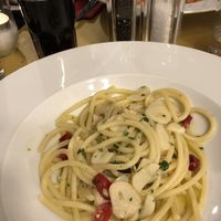 ? pasta aglio olio e peperoncino - simple is the best! at Cantine Bernardini in Lucca
