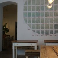 Sitting area at Isla Coffee in Berlin