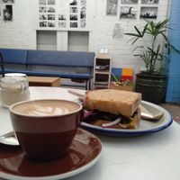 Flat Oat and tempeh sandwich at Third Wheel Cafe in South Fremantle