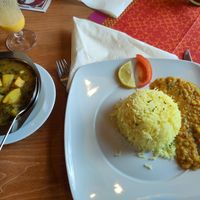 Linsen, Tofu, Reis at Restaurant OM in Koblenz