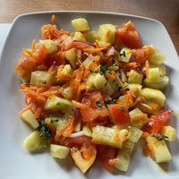 Salad with vinegar dressing   at Restaurant OM in Koblenz