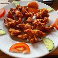 Onions fried with cickpeas flour  at Restaurant OM in Koblenz