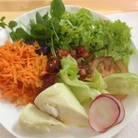 Options from the salad buffet. at Boa Saude in Sao Paulo