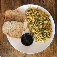 Scramble tofu  at Sarangi Vegetarian Restaurant in Kathmandu
