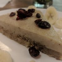 Vegan cheesecake! at Sarangi Vegetarian Restaurant in Kathmandu