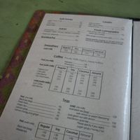 Drinks menu at Sarangi Vegetarian Restaurant in Kathmandu