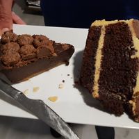 Cakes for dessert at a friend's dinner at La Huerta de Almeria - La Latina in Madrid