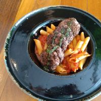 Veg meatballs with penne at Greenmix in Recife