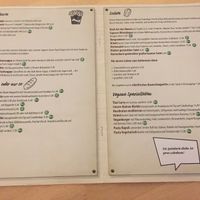 Aktuelle Karte mit ner Menge Veganer Gerichte 2021  at Beim Olivenbauer in Fuessen