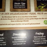 Menu at Beim Olivenbauer in Fuessen
