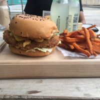 Chickita at Marvin's Burgers in Playa Del Carmen