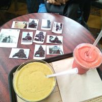 Soup of the day and a smoothie at Shakespeare and Company Cafe in Paris