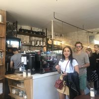 Inside at Shakespeare and Company Cafe in Paris