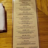 Menu at Dashi in Durham