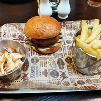 Quinoa Burger at The Blackhorse Hotel Restaurant in Grassington