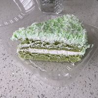 Pandan Cake at Loving Hut in Garden Grove