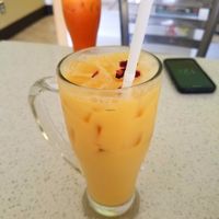 Mango drink at Loving Hut in Garden Grove