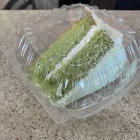 Pandan Flavor • Green Vegan Cake (for takeaway)  at Loving Hut in Garden Grove