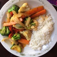 vegan curry at Poseidon Restaurant in Jaco