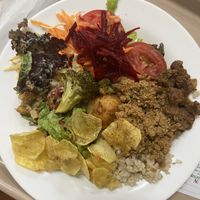 Mixed plate of food   at Reino Vegetal in Rio De Janeiro