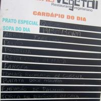 Menu at Reino Vegetal in Rio De Janeiro