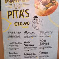 Pita menu at Sabbaba in Sydney