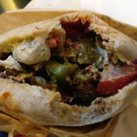 Sabbaba pocket, falafel, wholemeal pita at Sabbaba in Sydney