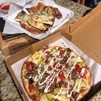 Just Beyond Pizza and Cheezey Bread Sticks  at Gourmet Pizza Company in Tampa