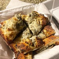 Vegan cheezy bread sticks -SOOOOO GOOD you have to try these   at Gourmet Pizza Company in Tampa