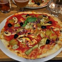 Veggeroni vegan pizza  at Slice Pizza in Lausanne