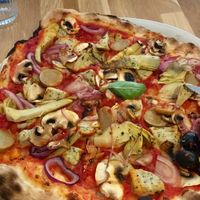 Vegan 'Veggeroni' at Slice Pizza in Lausanne