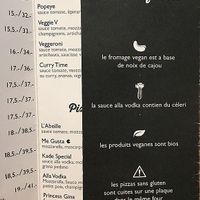 Organic vegan products  at Slice Pizza in Lausanne