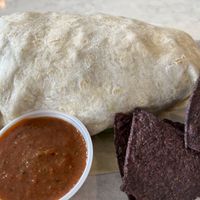 Huge burrito  at Verde Mexican Rotisserie in Meyers