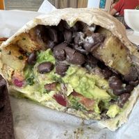 Cut in half burrito   at Verde Mexican Rotisserie in Meyers