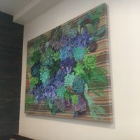 Cute succulent art at Verde Mexican Rotisserie in Meyers