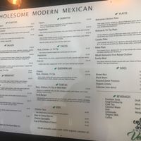 Menu at Verde Mexican Rotisserie in Meyers