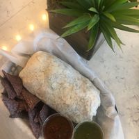 Verde Burrito made vegan - cashew sour cream is extra at Verde Mexican Rotisserie in Meyers