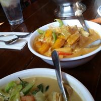 vegan avocado and pumpkin curries at Taste of Thai in Davis