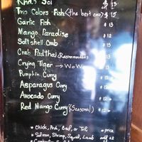 four veg curries on special at Taste of Thai in Davis