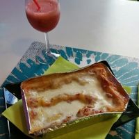 lasagne time!  at Delicias y Namaste in Fuerteventura