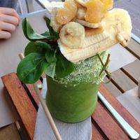 Large green smoothie at Delicias y Namaste in Fuerteventura