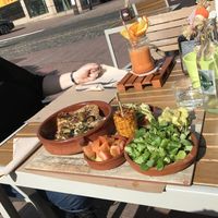 Lentil and carrot lasagne at Delicias y Namaste in Fuerteventura