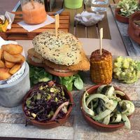 Breaded steak at Delicias y Namaste in Fuerteventura