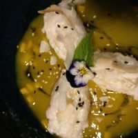 amazing mango and rice pudding at Holy Basil Thai in Croydon