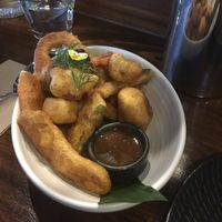 Tempura Vegetables at Holy Basil Thai in Croydon