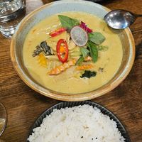 Green curry at Holy Basil Thai in Croydon