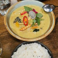 Green curry at Holy Basil Thai in Croydon